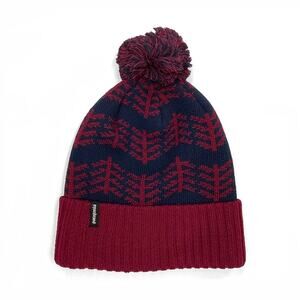 Patagonia Powder Town Beanie Adult Unisex New $49 Wax Red Pompom Stocking Cap